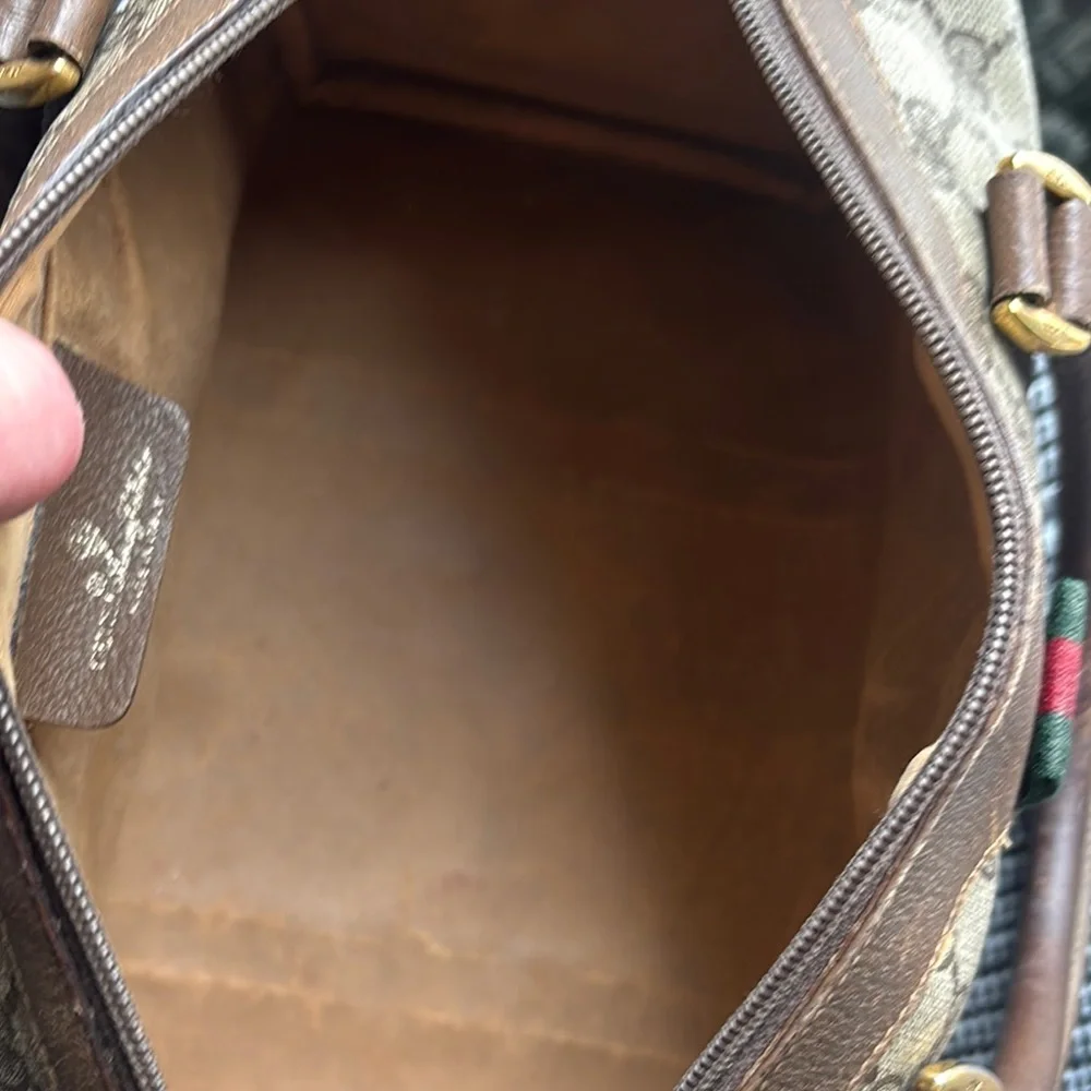 Gucci Brown Monogram Handbag - Picture 12 of 15